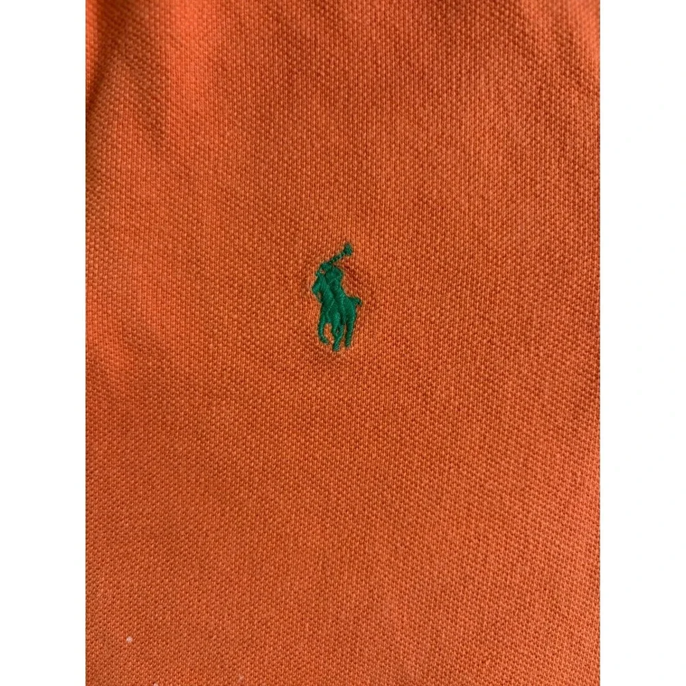 Polo Ralph Lauren Boys Size 8 Orange Paint Splatter Short Sleeve Shirt